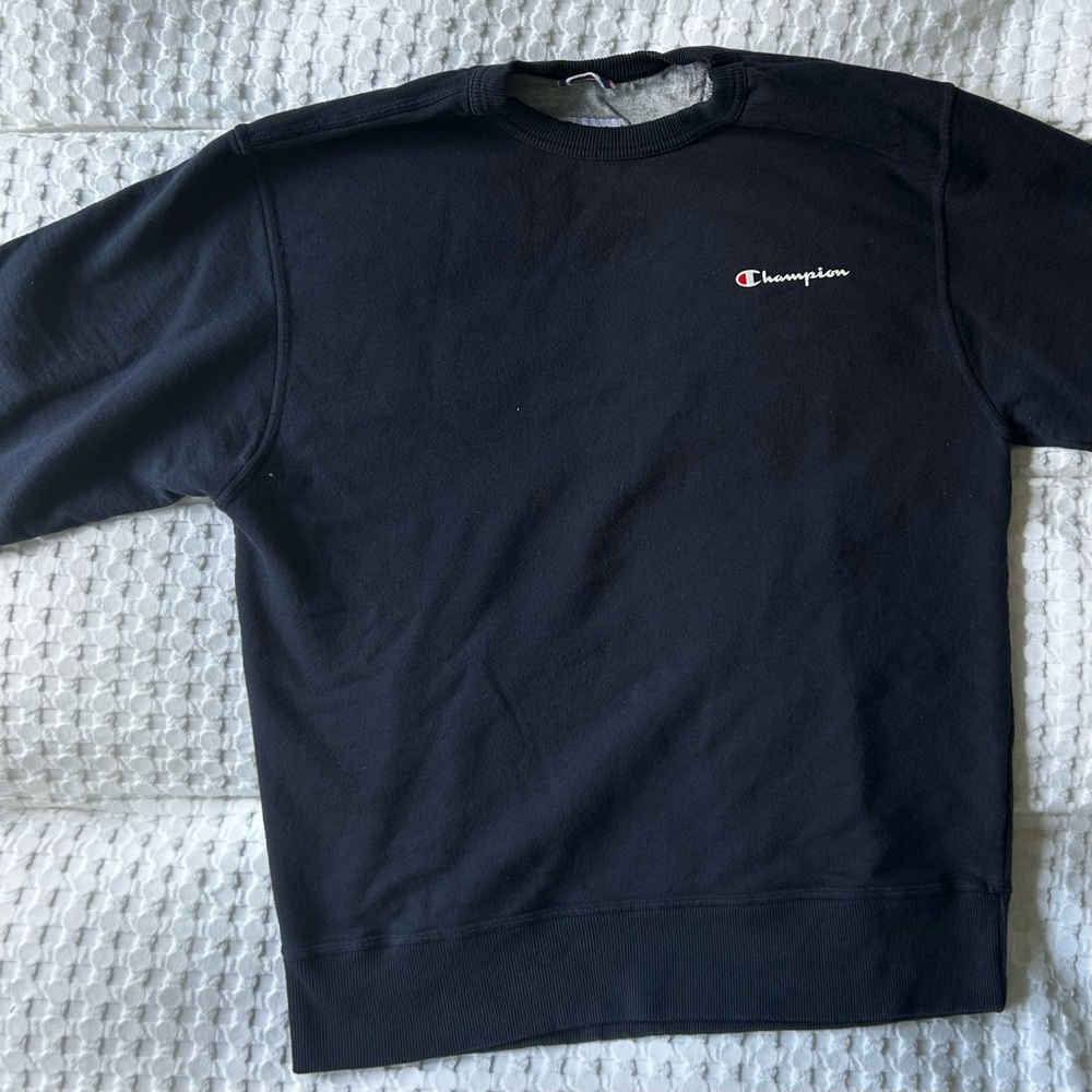 CHAMPION - Logo crewneck in navy